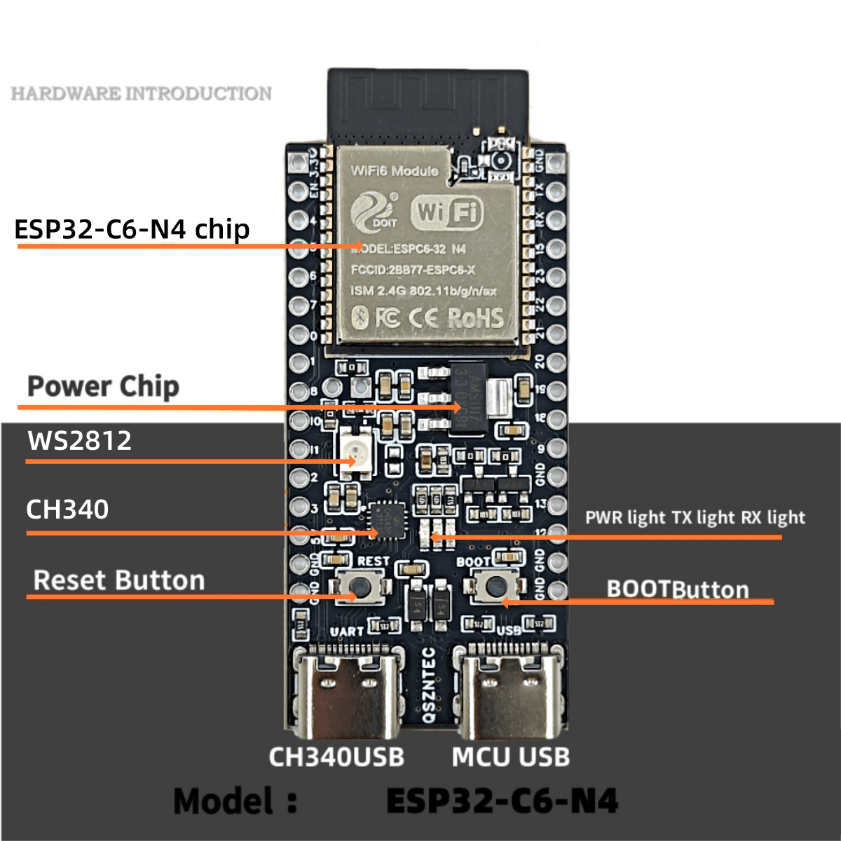 ESP32-C6-DevKitC-1 ESP32-C6 Co - Esp32 Devkit avaliação e preço